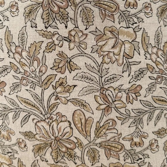 Cream and Gray pillow Cover with Elegant Floral Design - Picture 5 of 5